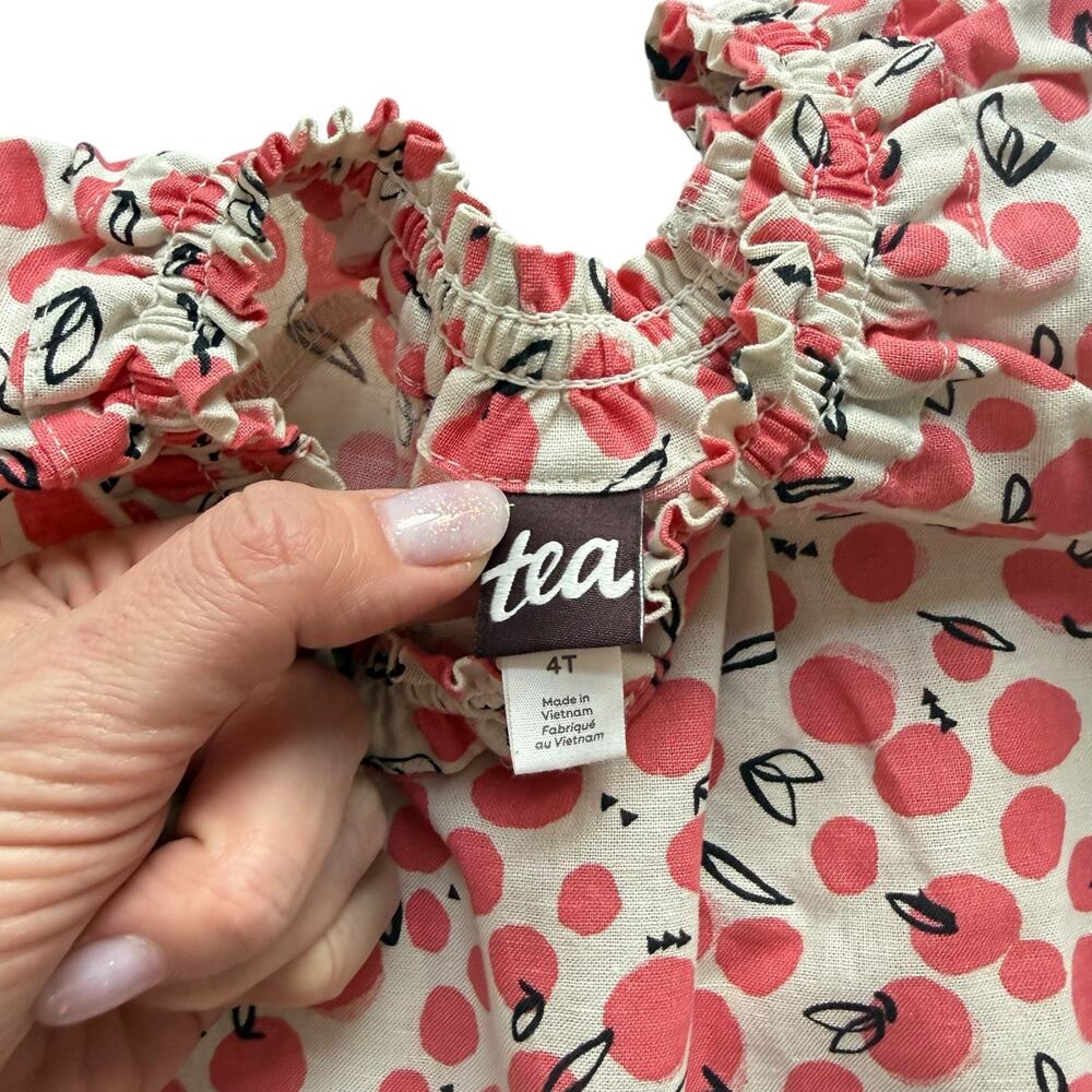 Tea Collection Greece Ruffle Neck Set Size 4T - Picture 5 of 5